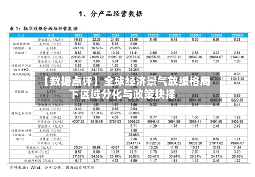 【数据点评】全球经济景气放缓格局下区域分化与政策抉择