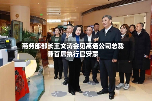 商务部部长王文涛会见高通公司总裁兼首席执行官安蒙